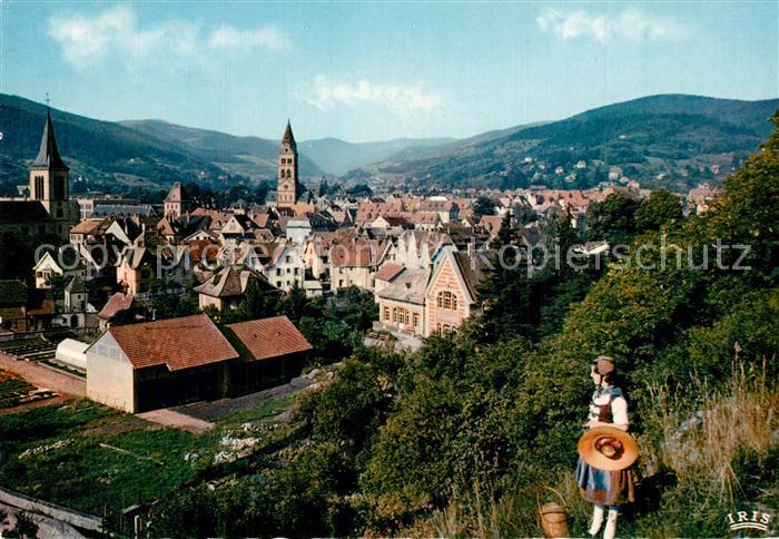 Munster Haut Rhin Elsass Vue Generale vers le Hohneck Costumes