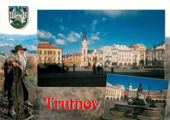 Trutnov Krakonosovo namesti Platz Brunnen Alter Mann