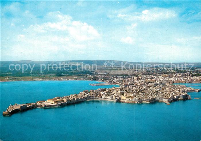 Siracusa Panorama dell'isola dall' areo