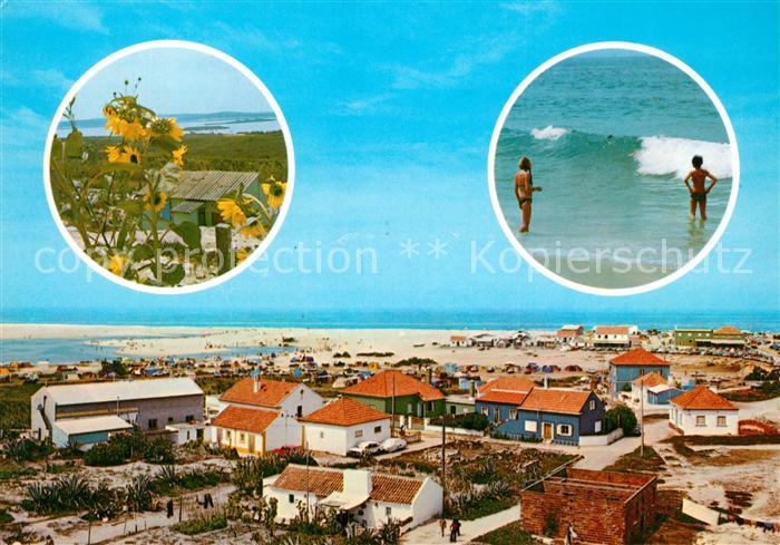 Lagoa de Santo Andre Panorama Strand Sonnenblumen