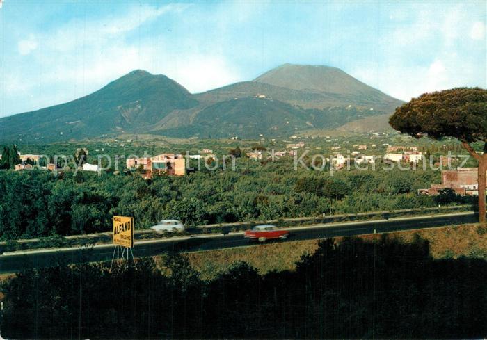 Napoli Neapel Panorama mit Vesuv Vulkan