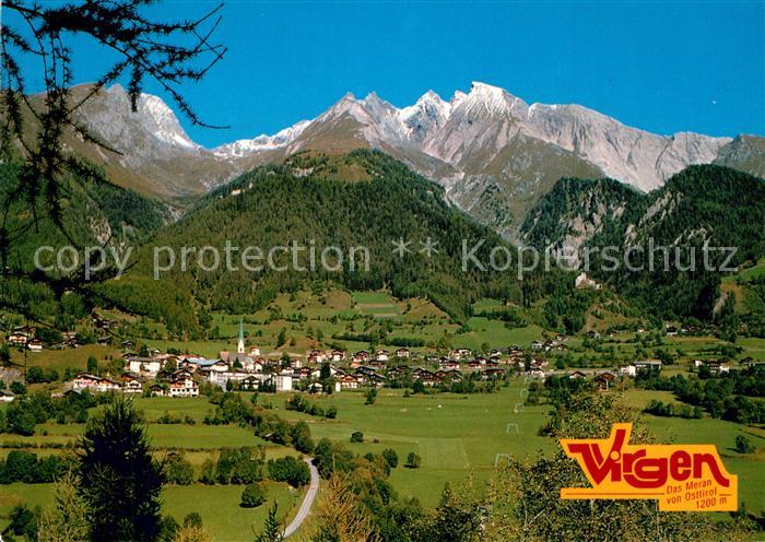 Virgen Panorama Erholungsort mit Gipfeln der Venedigergruppe Alpen