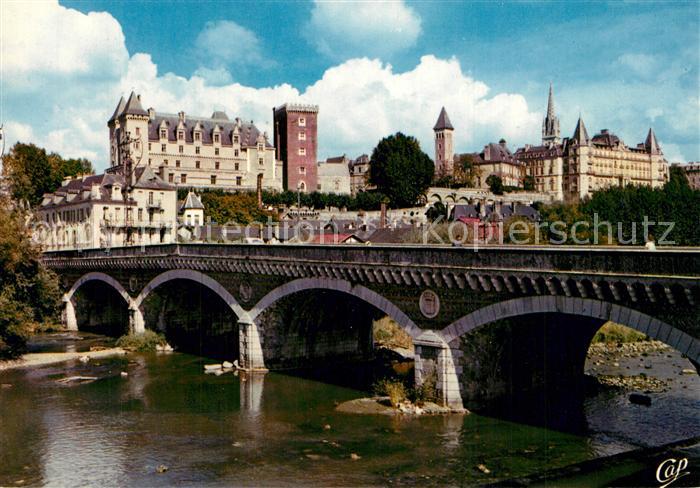 Pau 64 Chateau et le gave Pont