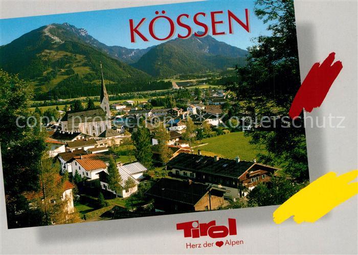 Koessen Tirol Panorama Ferienort im Kaiserwinkel mit Blick zum Unterberg
