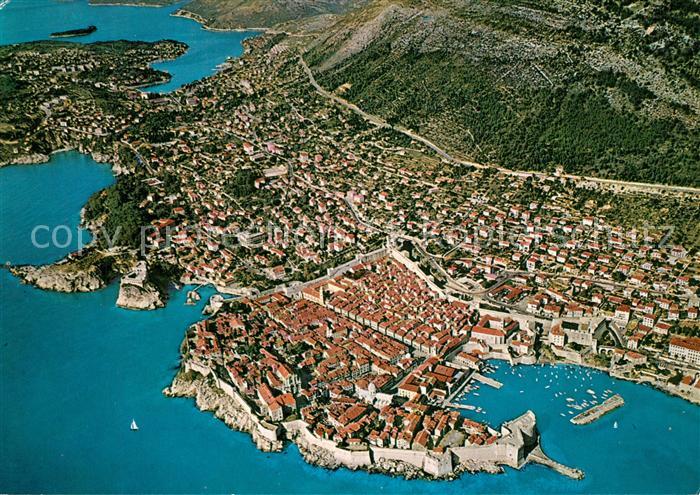 Dubrovnik Ragusa Altstadt Hafen Fliegeraufnahme