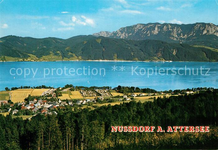 Nussdorf Attersee Panorama Campingplaetze Wiesinger Graus und Gruber mit Hoellen