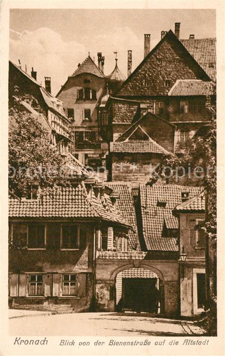 Kronach Oberfranken Blick von der Bienenstrasse auf die Altstadt