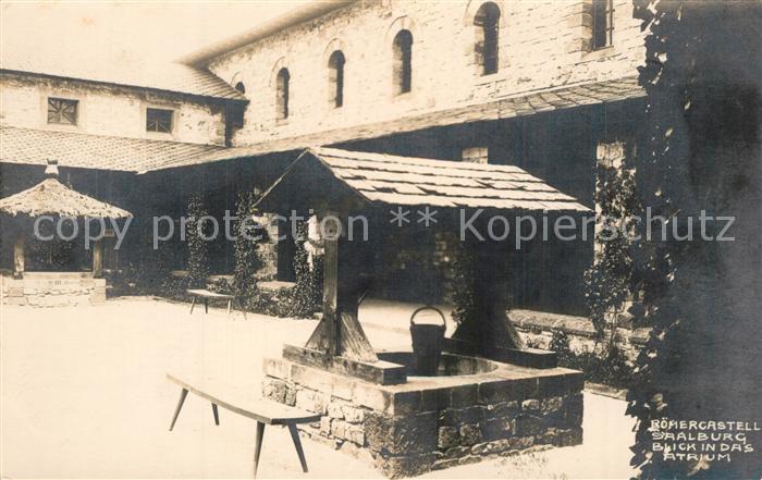 Saalburg Taunus Roemercastell Saalburg Blick in das Atrium