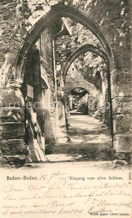 Baden-Baden Eingang zum alten Schloss