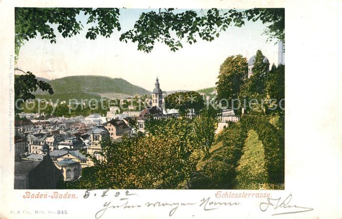 Baden-Baden Blick von der Schlossterrasse