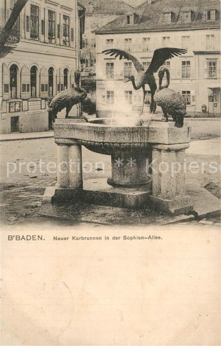 Baden-Baden Neuer Kurbrunnen in der Sophien Allee