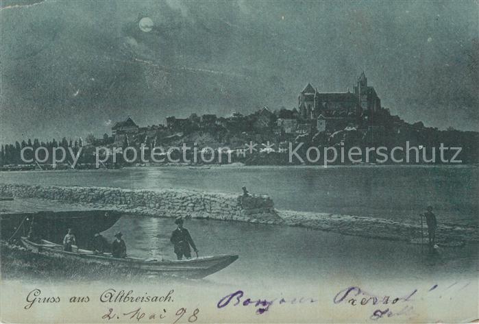 Altbreisach Rhein Panorama mit Muenster