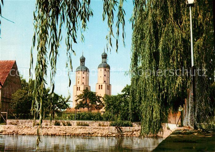 Wemding Partie am Wasser mit Kirche