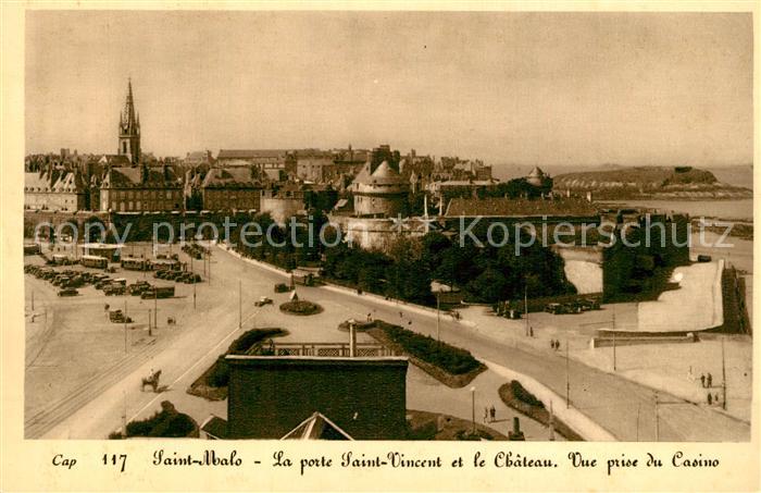 Saint-Malo 35 Porte Saint Vincent et le Chateau vue p