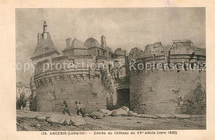 Ancenis Entrée du Chateau du XVe siècle vers 18