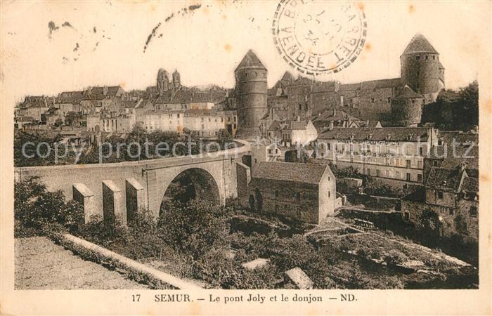 Semur-en-Auxois Pont Joly et le donjon