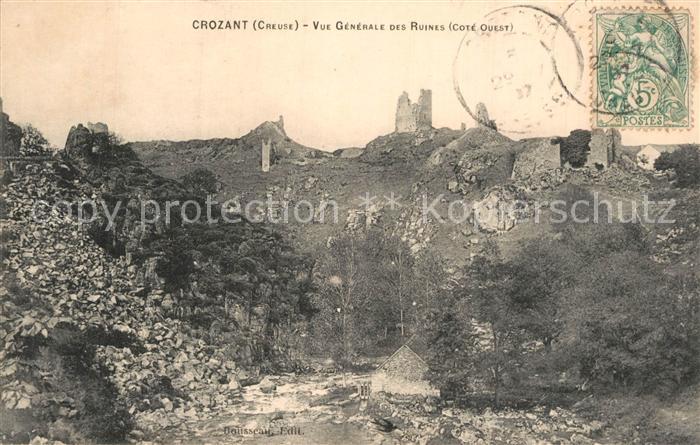 Crozant Vue Generale des ruines