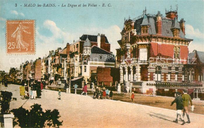 Malo-les-Bains La Digue et les villas