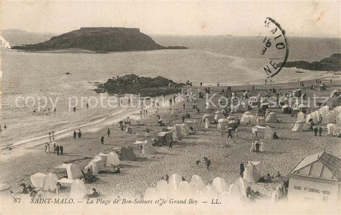 Saint-Malo 35 Plage de Bon Secours et le Grand Bey