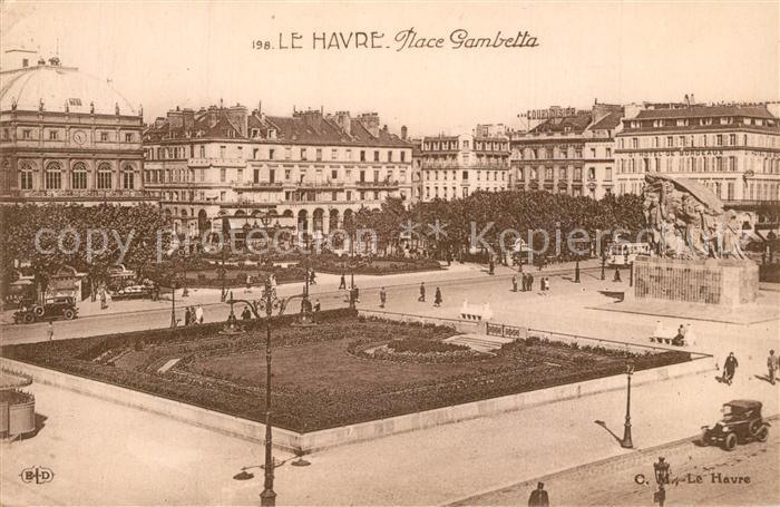 Le Havre Place Gambetta Monument