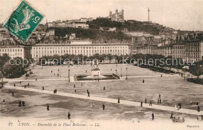 Lyon France Ensemble de la Place Bellecour