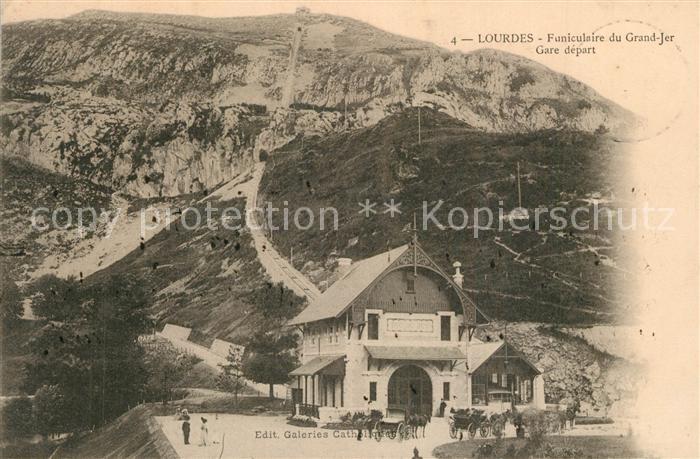 Lourdes Hautes Pyrenees Funiculaire du Grand Jer Gare départ