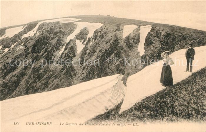 Gerardmer Vosges Sommet du Hohneck couvert de neige