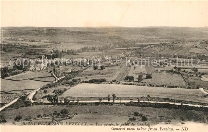 Saint-Pere-sous-Vezelay Vue Generale prise de Vezelay