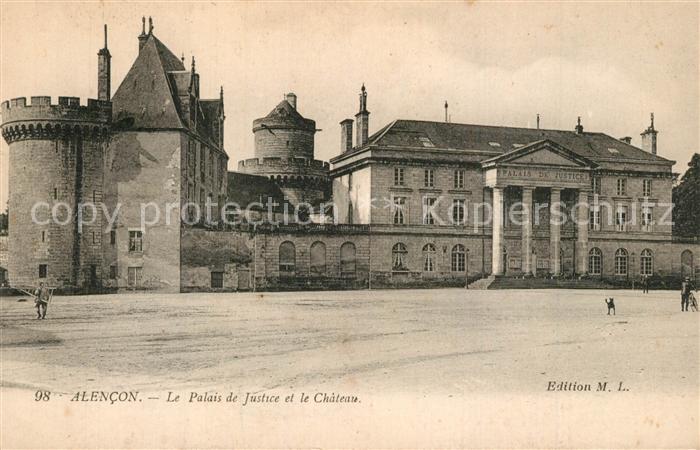 Alencon Palais de Justice et le Chateau