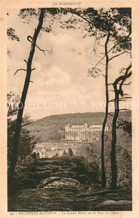 Bagnoles-de-l Orne Grand Hôtel vu du Roc au Chien