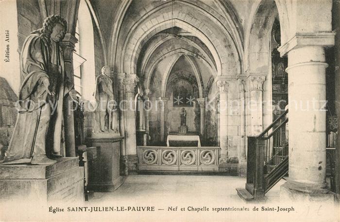 Paris Eglise Saint Julien le Pauvre Nef et Chapelle de Saint Joseph