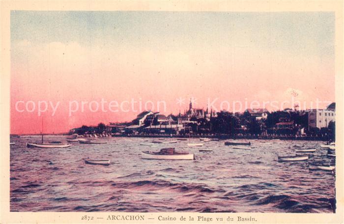Arcachon Gironde Casino de la plage vu du bassin