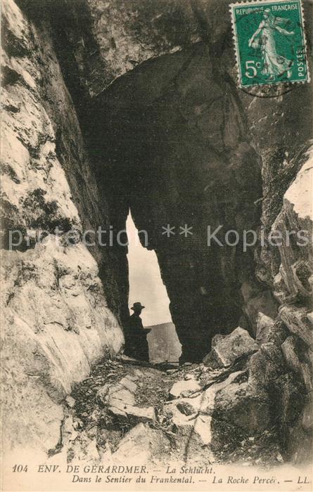 Gerardmer Vosges La Schlucht Sentier du Frankental Roche Percée