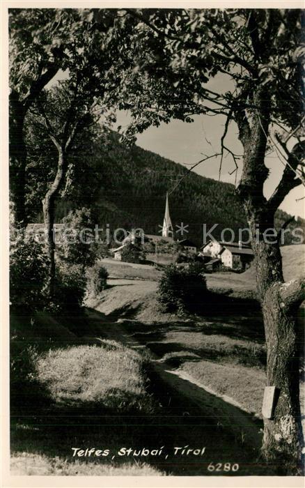 Telfes Stubai Blick zum Dorf