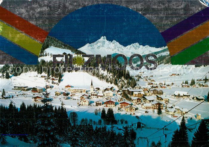 Filzmoos Wintersportzentrum gegen Bischofsmuetze Dachsteingebirge