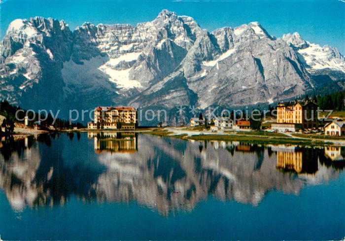 Lago di Misurina Bergsee Misurinasee mit Sorapis Dolomiten
