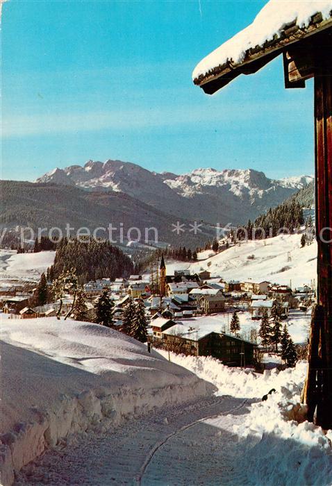 Russbach Pass Gschuett Winterpanorama Blick gegen Tennengebirge