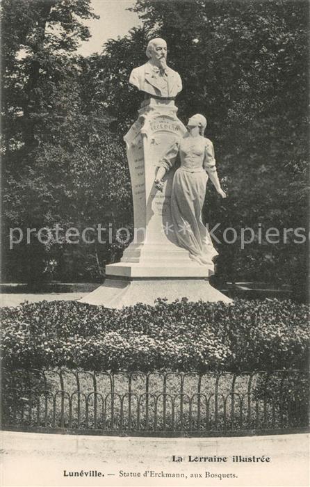Luneville Statue d Erckmann Monument
