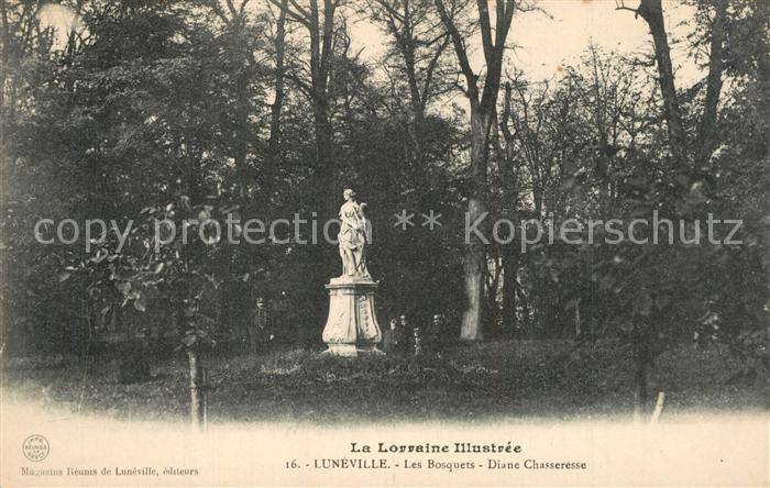Luneville Les Bosquets Statue Diane Chasseresse