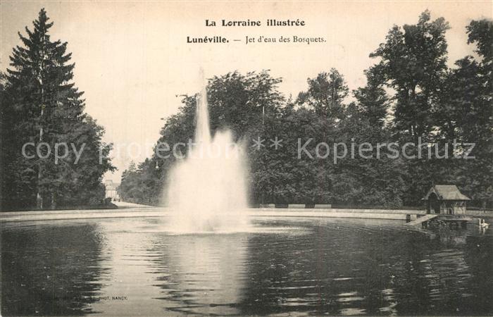 Luneville Jet d eau des Bosquets