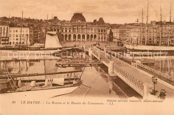 Le Havre La Bourse et Bassin du Commerce Pont
