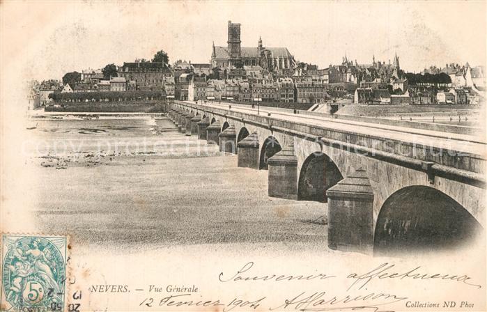 Nevers 58 Vue Generale Pont Eglise