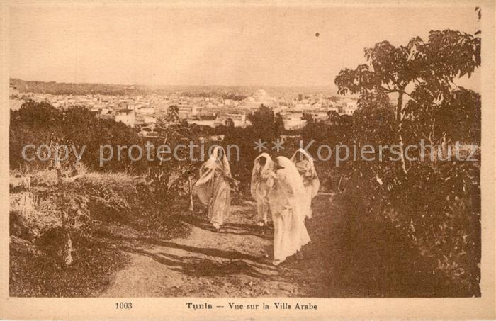 Tunis Vue sur la ville arabe