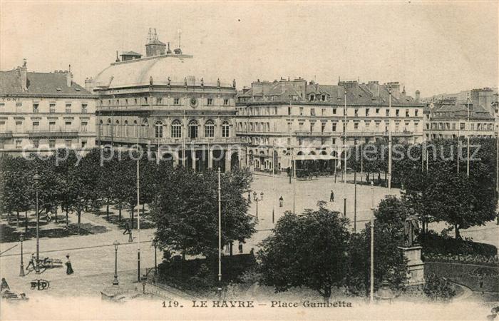 Le Havre Place Gambetta Monument