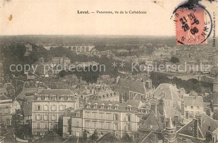 Laval Mayenne Panorama vu de la Cathedrale