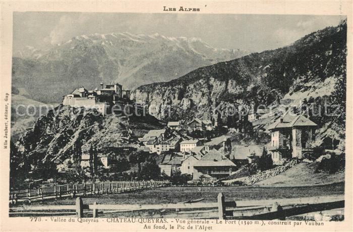 Chateau-Queyras Vue Generale Fort construit par Vauban Pic de l'Alpet