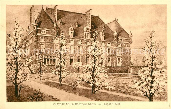 Morbecque Chateau de la Motte aux Bois Peinture Kuenstlerkarte
