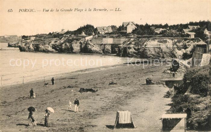 Pornic Vue de la grande plage a la Bernerie