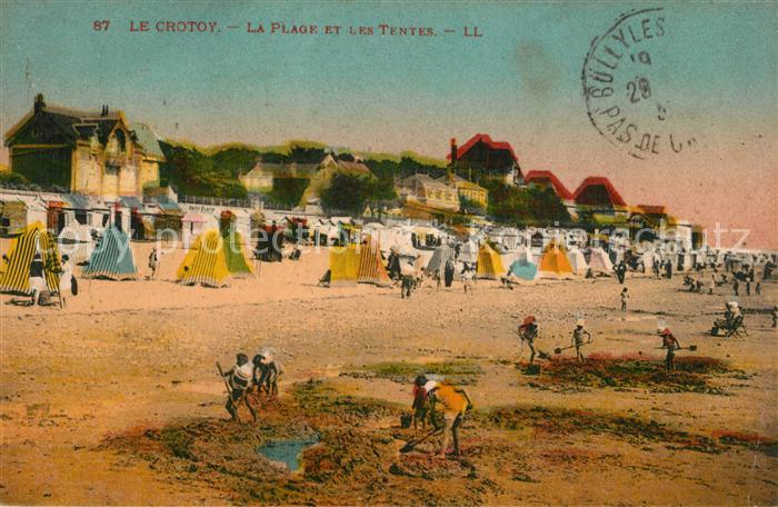Le Crotoy La plage et les tentes