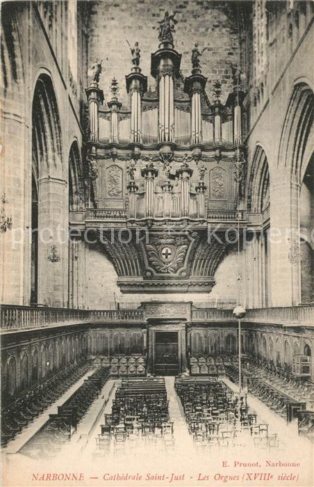 Narbonne Aude Cathedrale Saint Just Les Orgues XVIIIe siècle